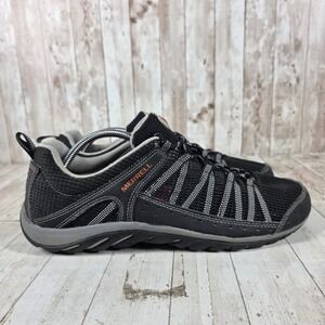 Merrell Mens Black Burnt Orange Hiking Trail Shoes J276553C Size 11.5